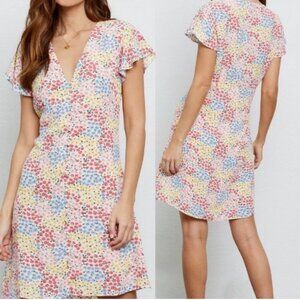 Rails Floral Meadow Dress Flutter Sleeves Cottage Dainty Feminine  Size Small